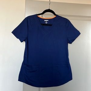 Scrubstar Navy Blue Scrub Top, Size Small